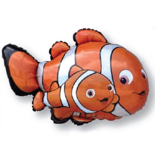 Фольгированный шар - Рыба-клоун Немо (оранжевый)