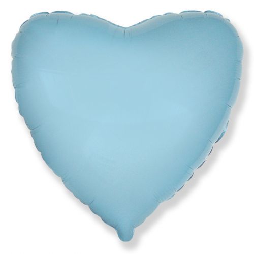 Фольгированное голубое сердце (46 см)