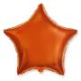 Фольгированная звезда оранжевая (сатин, 46 см)