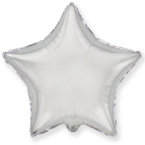 Фольгированная звезда Тиффани (серебряная, 46 см)