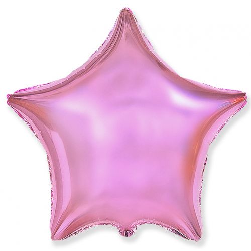 Фольгированная звезда нежно розовая (46 см)