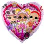 Фольгированное сердце, Кукла ЛОЛ - Стильные подружки (46 см)