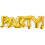  Надпись "Party" из шариков фольга (золото, длинна 107 см)