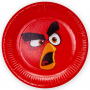 Тарелки Angry Birds, Красные (23 см, 6 шт)