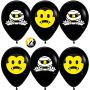 Шары "Хэллоуин Emoji" , Черный / Желтый (цена за шар)