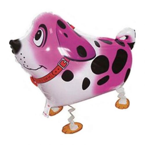 Ходячий шар "Собака Далматин" розовая