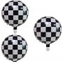 Фольгированный чёрный шар "Шахматная доска" (1 шт, 46 см)