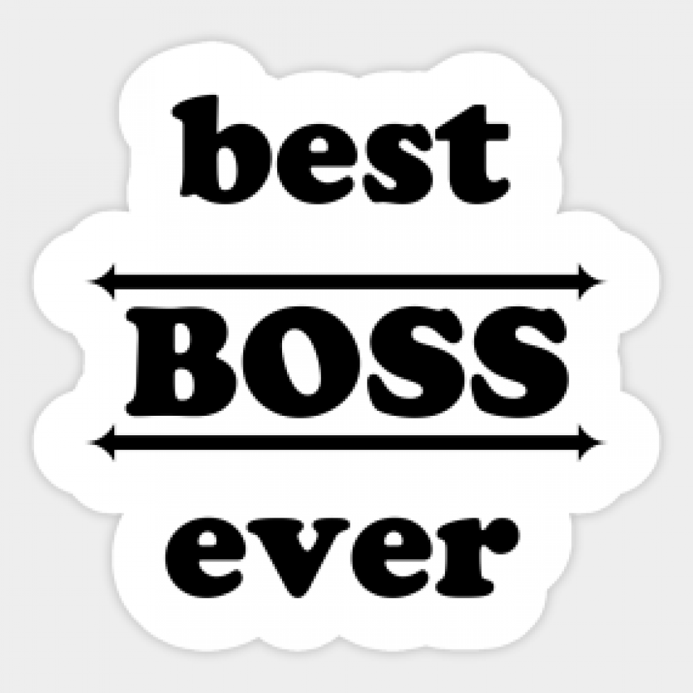 Наклейка best boss ever. 
