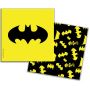 Салфетки "Бэтмен" - желтые 33см 12шт