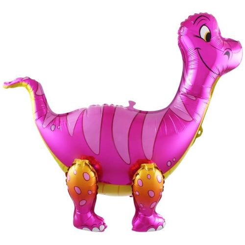 Фольгированный шар "Динозавр - Брахиозавр" (Розовый)