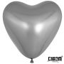 Сердце хром серебро (30 см)
