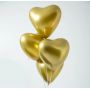 Сердце золото хром (30 см)