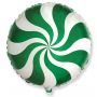 Фольгированный круг (46 см) Зелёный леденец