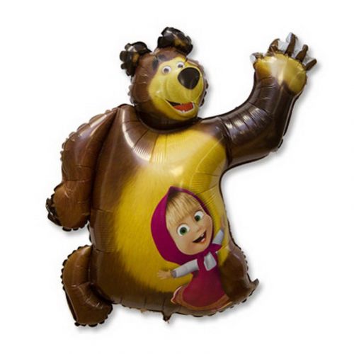 Фольгированный шарик "Привет Маша и медведь"